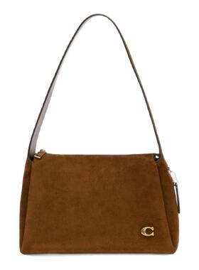 蔻驰 Coach Lola 皮质棕色肩背包单肩包手提腋下包