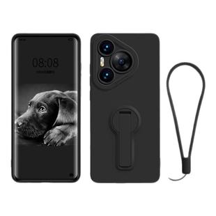 3简约保护套男女软 旋转支架适用华为pura80ultra手机壳p70pro新款 硅胶镜头全包防摔p50e高端带手绳p60pro