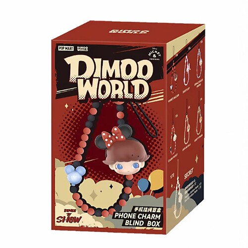 壹号POPMART泡泡玛特DIMOO WORLD × 迪士尼系列手机挂绳盲盒