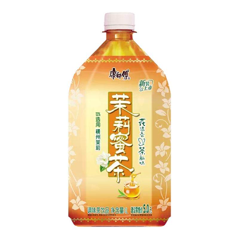 康师傅茉莉蜜茶大瓶1L装整箱茉莉花茶夏天解渴饮料家庭聚会即饮品
