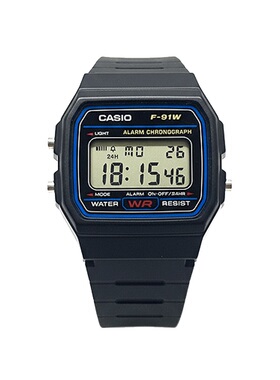 卡西欧（CASIO）手表简约复古小方块潮流运动百搭学生手表F-91W-1