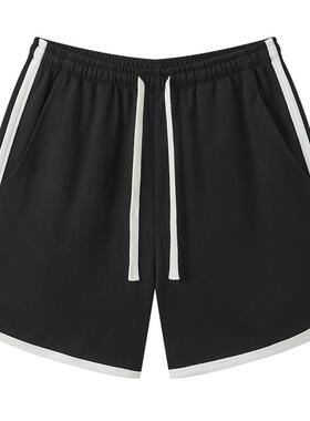 森马家居服女纯棉短裤运动裤夏季宽松睡裤家居裤子复古撞色休闲裤