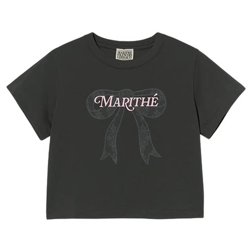 MARITHE女士蝴蝶结印花短袖T恤