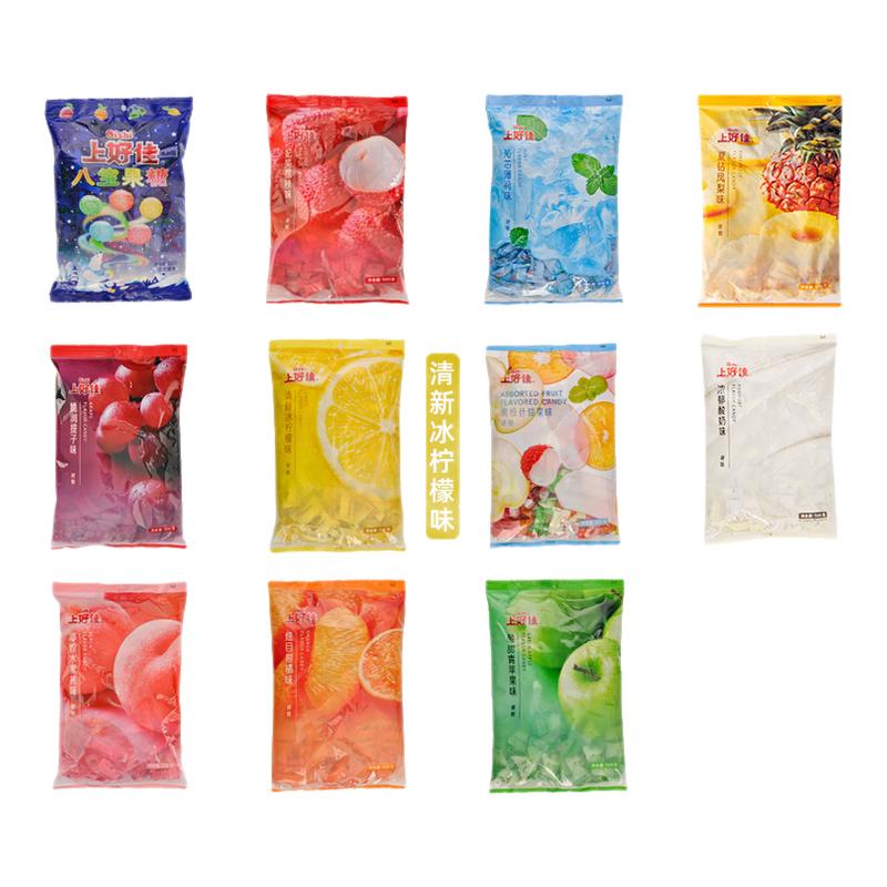 上好佳硬糖500g清凉薄荷糖老式什锦果味水果糖结婚婚庆喜散称糖果
