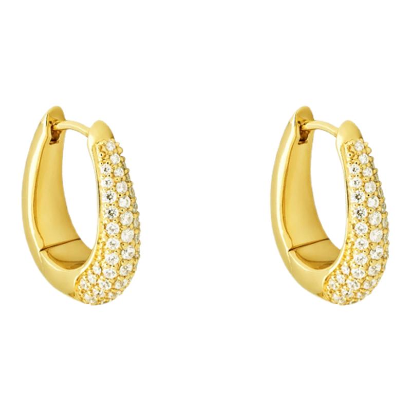 金色圈圈耳环女士高级感