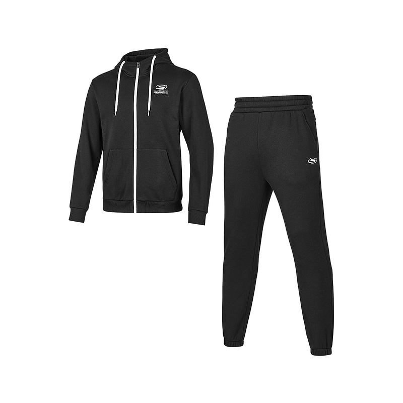 【下拉享淘金币】斯凯奇秋冬男连帽长袖长裤运动套装保暖加绒舒适