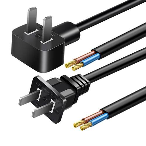 【3c认证】纯铜两芯电线带插头