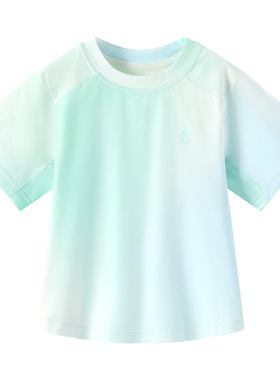 babycare儿童t恤宝宝户外防晒速干衣男童女童凉感短袖婴儿上衣夏