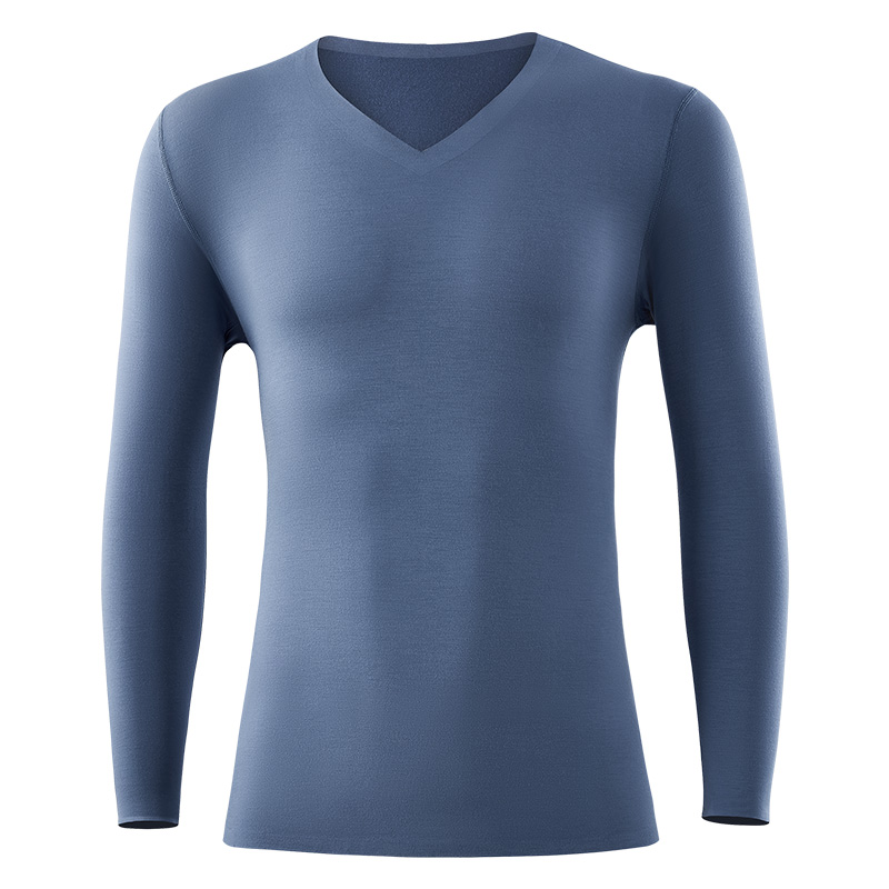 猫人无痕秋衣男款莫代尔薄款