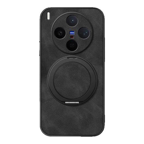 适用vivox300pro手机壳x100ultra/x200s/80/70/60保护套x90pro+旋转支架vivo磁吸s30新款羊巴皮纯色男女款