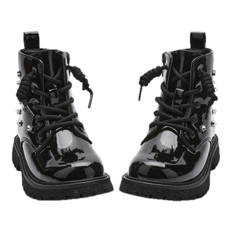 巴拉巴拉童鞋儿童马丁靴黑色亮面靴子拉链款女童秋冬洋气时尚鞋子,童鞋/婴儿鞋/亲子鞋,皮靴,淘宝优惠券,粉丝福利购,淘宝优惠卷