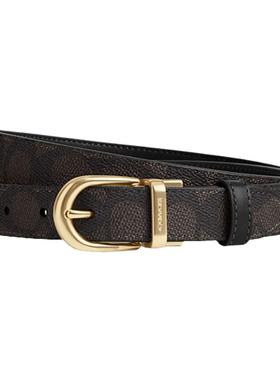 正品COACH/蔻驰女士小皮带经典复古老花百搭休闲针扣腰带CX057