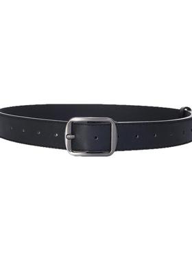 鳄鱼简单高级感腰带女士韩版新款百搭牛仔裤装饰皮带男学生裤带银