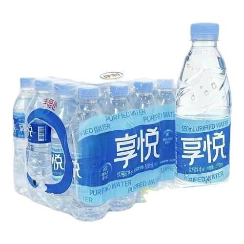 伊利享悦纯净水500ml*12瓶日常饮用水办公室泡茶用水非矿泉水rxc