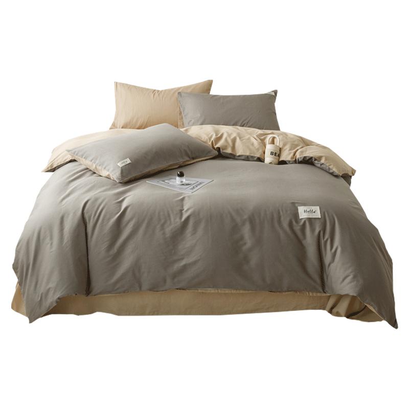 三件套纯棉四季通用床单式简约