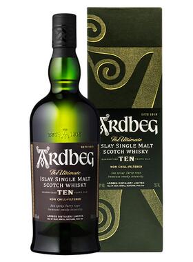 Ardbeg雅柏/阿贝10年700ml苏格兰单一麦芽威士忌海外原瓶进口洋酒