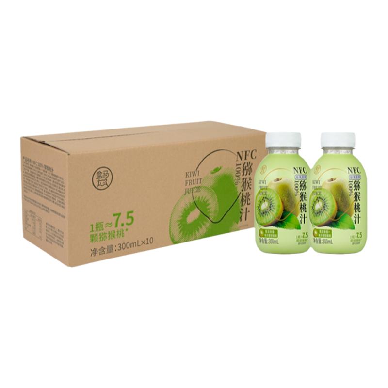 盒马 NFC100%猕猴桃汁 300ml *10瓶纯果蔬汁饮料