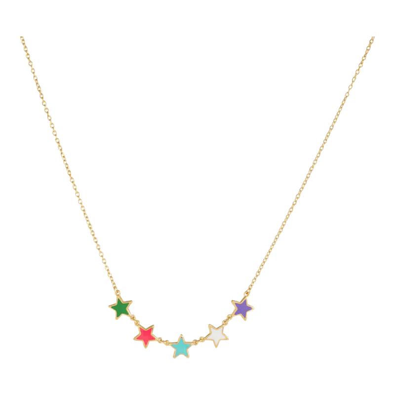 张杰同款 RuedesMille意大利原创彩虹星星项链女高级感小众轻奢