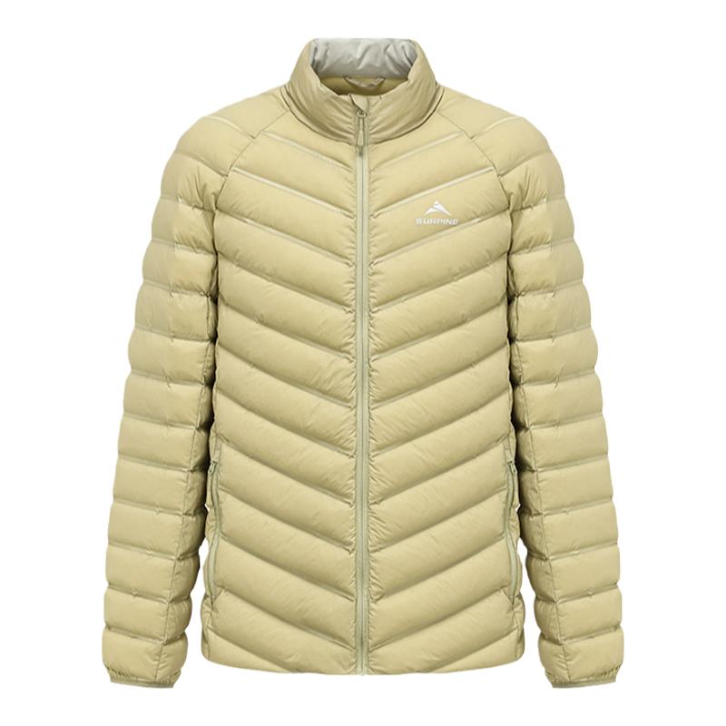 SURPINE松野湃轻薄保暖透气鹅绒羽绒服立领运动户外滑雪夹克外套