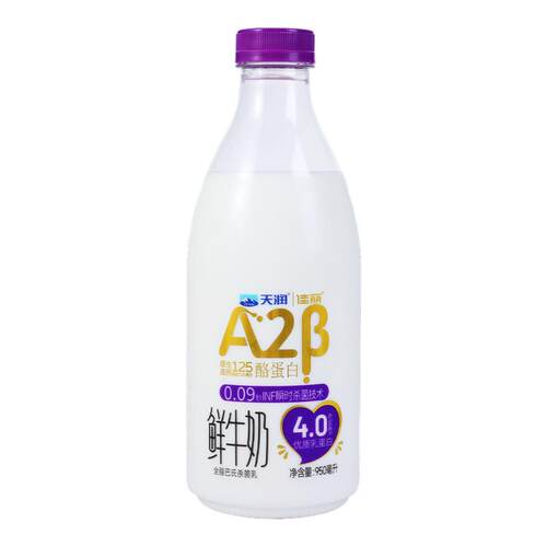 天润佳丽A2型鲜牛奶950ml家庭装