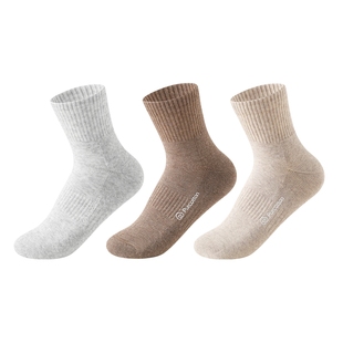 全棉时代男女士毛圈袜中筒袜加绒保暖袜冬季 袜子纯棉运动袜厚袜子