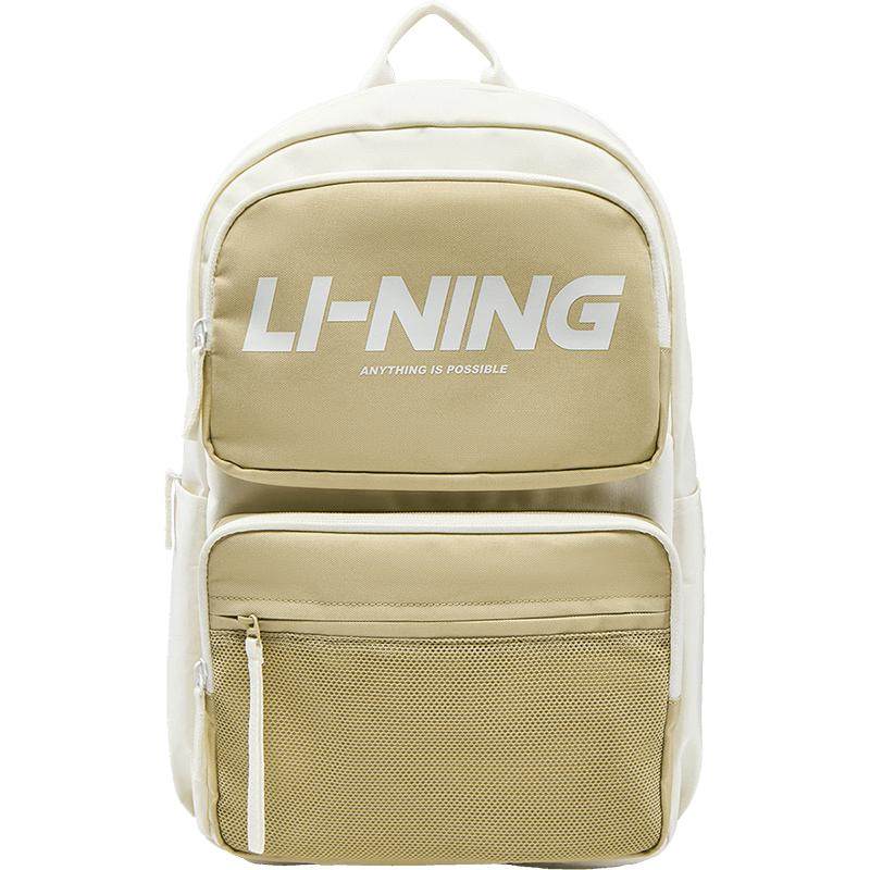 李宁双肩包男女官方2026新款旅行背包学生百搭通勤书包运动包包