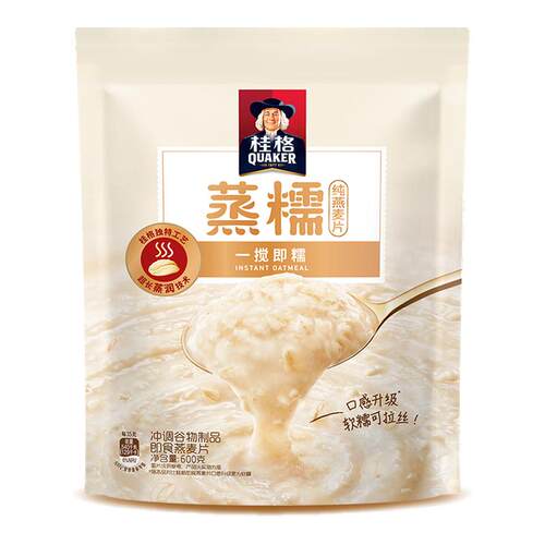 桂格蒸糯燕麦片600g营养早餐