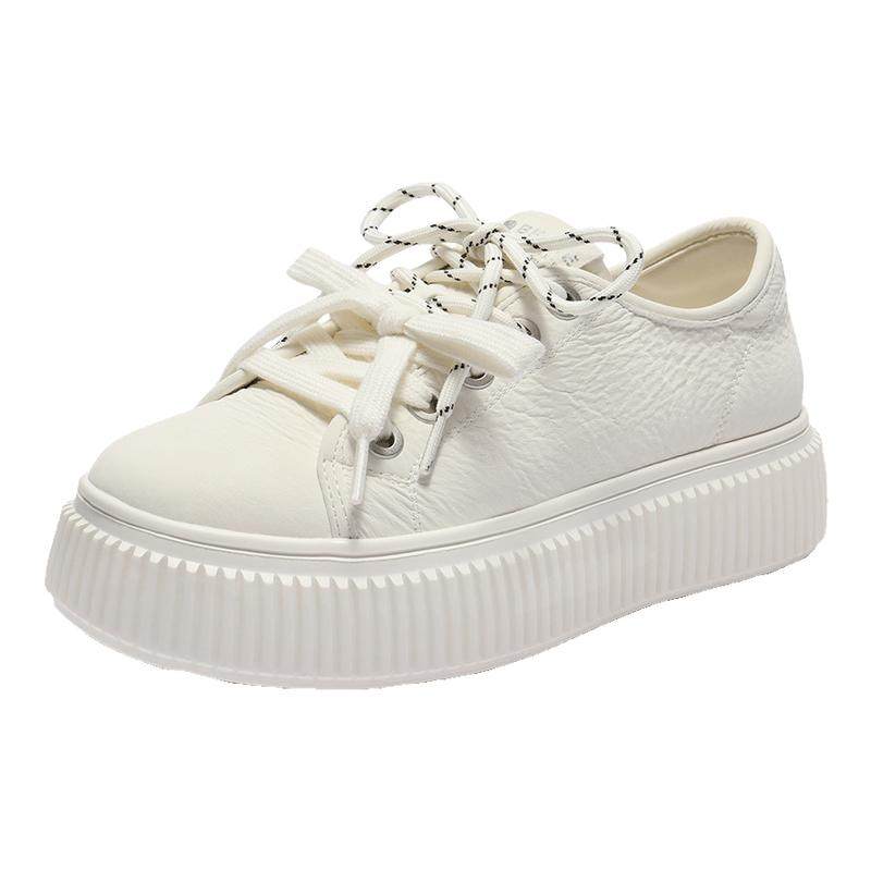 百丽女鞋厚底增高饼干板鞋女秋季新款休闲运动小白鞋子B2681CM5,女鞋,休闲板鞋,淘宝优惠券,粉丝福利购,淘宝优惠卷