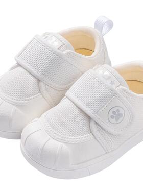 幼儿园室内鞋男女童帆布鞋软底防滑儿童鞋子网面春秋款宝宝小白鞋