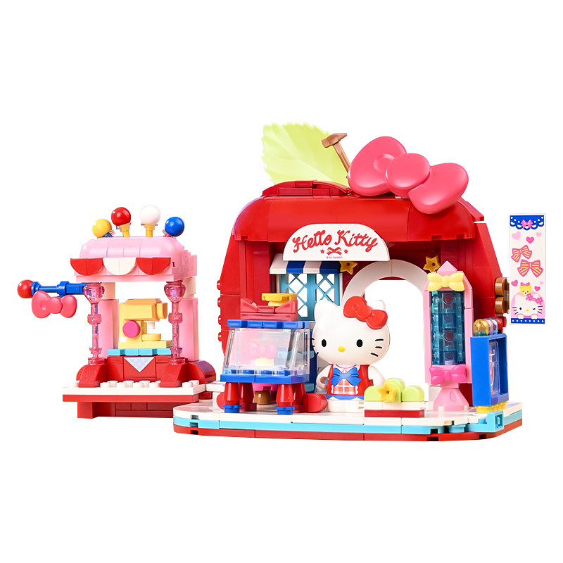 正版三丽鸥街景积木摆件花房咖啡屋玩具儿童益智拼装玩具女孩礼物,玩具/童车/益智/积木/模型,普通塑料积木,淘宝优惠券,粉丝福利购,淘宝优惠卷