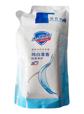 舒肤佳沐浴露柠檬纯白清香家庭装沐浴乳液正装补充装清爽留香