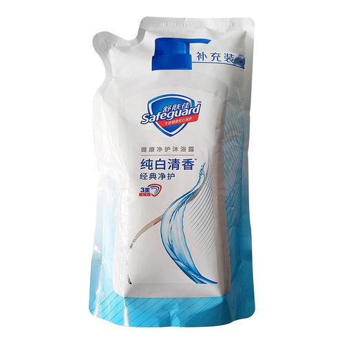 舒肤佳沐浴露柠檬纯白清香家庭装沐浴乳液正装补充装清爽留香