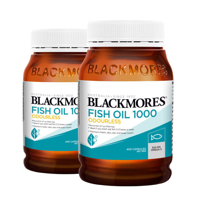 【自营】BLACKMORES澳佳宝中老年omega-3无腥味鱼油DHA400粒*2瓶,保健食品/膳食营养补充食品,鱼油/深海鱼油,淘宝优惠券,粉丝福利购,淘宝优惠卷