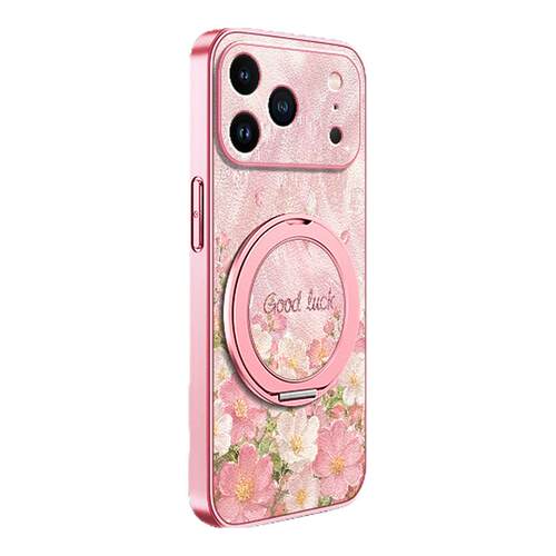 适用苹果17手机壳iphone16ProMax/苹果15/14新款13磁吸支架xs软边11/12女款16plus清新夏季小羊皮air油画花海