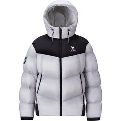 骆驼火山鹅绒服男秋冬季2025新款男装连帽保暖情侣面包羽绒服外套
