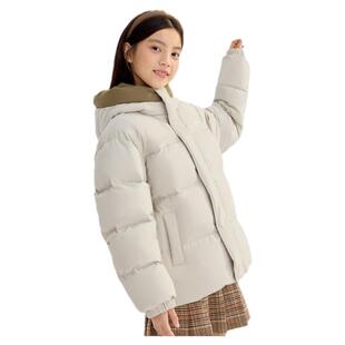 巴拉巴拉女童羽绒服大童加厚连帽外套儿童白色羽绒服冬装新款童装