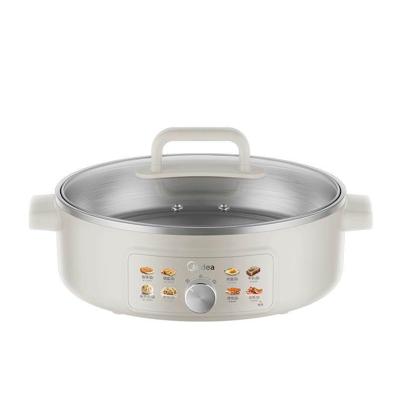 美的不锈钢电饼铛家用0涂层电煎锅加深加大煎饼烙饼一体2026新款