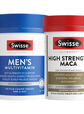 斯维诗Swisse多种复合维生素ceb族补充硒镁锌男性提升精力玛卡片