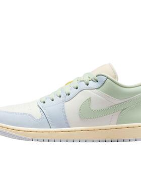 Nike耐克女鞋air Jordan 1 AJ1刺绣低帮鞋运动复古板鞋DC0774-108