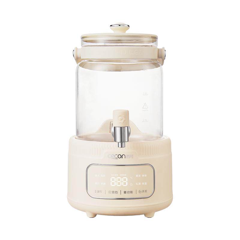 西可水龙头养生壶全玻璃花茶桶2026新款炖煮一体煮茶壶电热烧水壶