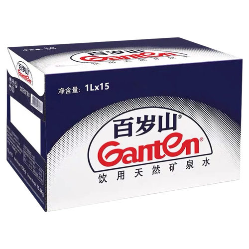 百岁山天然矿泉水1L*15瓶整箱 弱碱性饮用水全家健康饮水