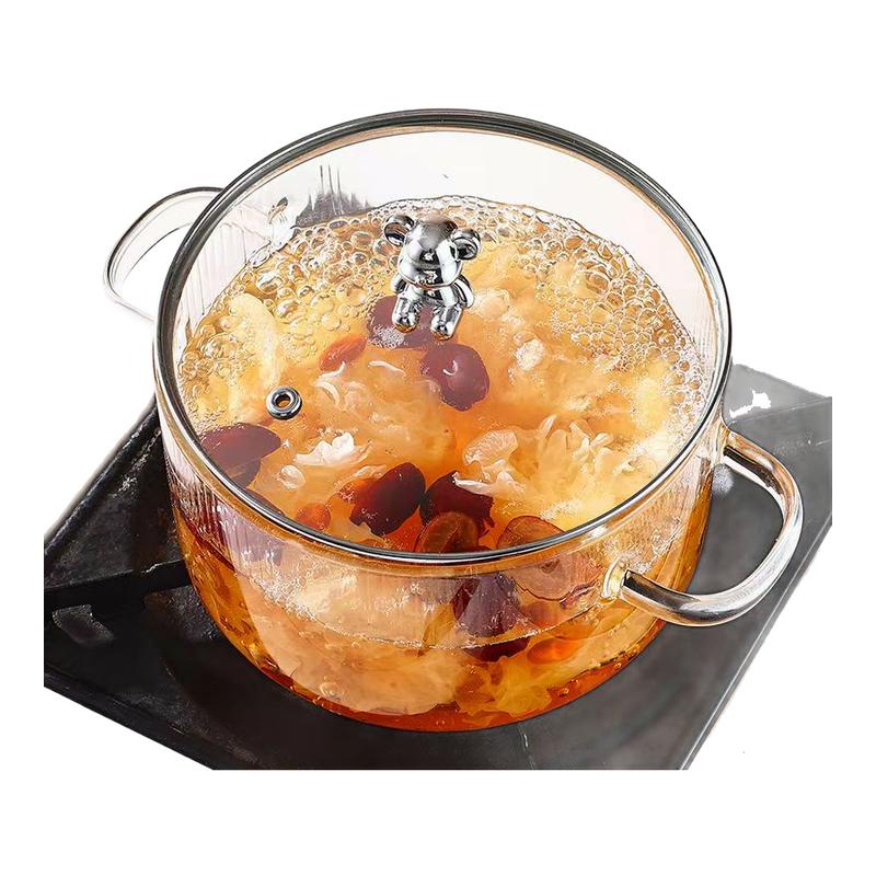 高硼硅玻璃锅耐热可明火家用小火锅汤锅火锅煮粥锅煮锅耐高温可用