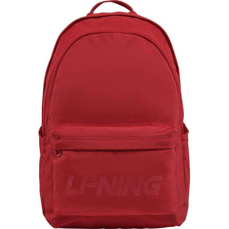 李宁双肩包女包2026新年鸿运穿搭红色通勤休闲运动背包学生书包男