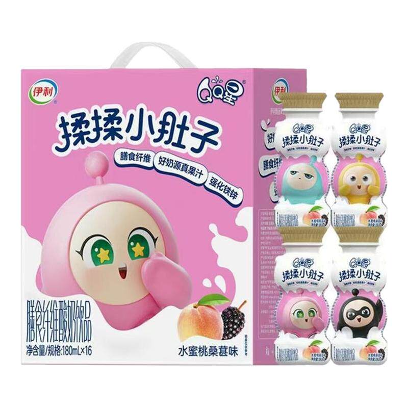 5月 |蛋仔派对联名伊利QQ星揉揉小肚子180ml膳食纤维儿童酸奶饮品
