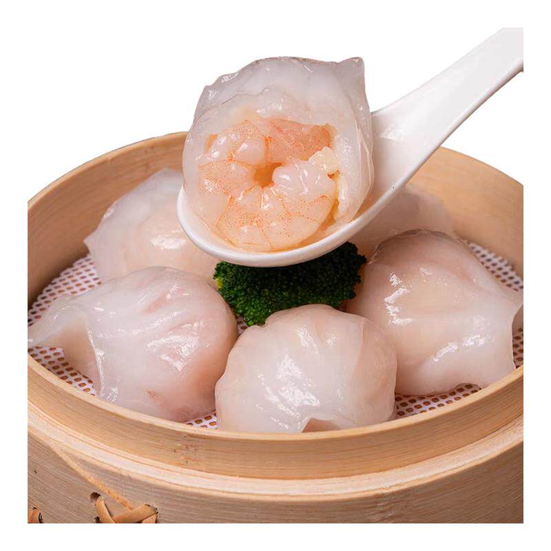 水晶虾饺广式虾饺皇50只超大虾仁早茶点心港式半成品商用批发包邮