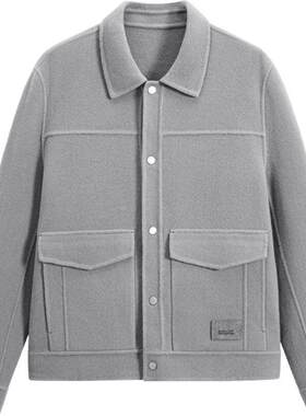 GXG男装 多色高雅翻领短大衣 2023年冬季品GEX10629414