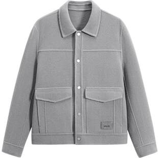 品GEX10629414 2023年冬季 GXG男装 多色高雅翻领短大衣