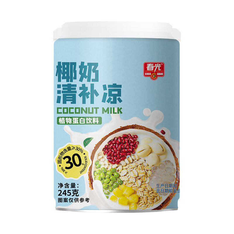 春光食品海南特产国货椰奶果肉清补凉植物蛋白饮料谷物甜品小吃