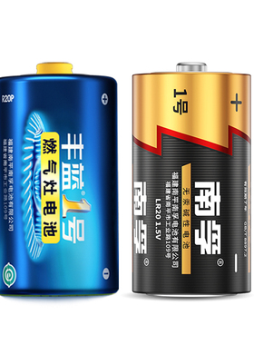 南孚1号电池大号一号1.5V碱性LR20燃气煤气炉灶热水器手电筒丰蓝