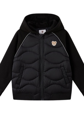 PawinPaw卡通小熊童装25秋冬新款男女童摇粒绒拼接柔软轻薄羽绒服